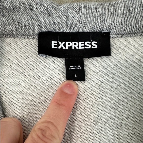 Express Men’s Gray Cardigan Sweater - Picture 2 of 9